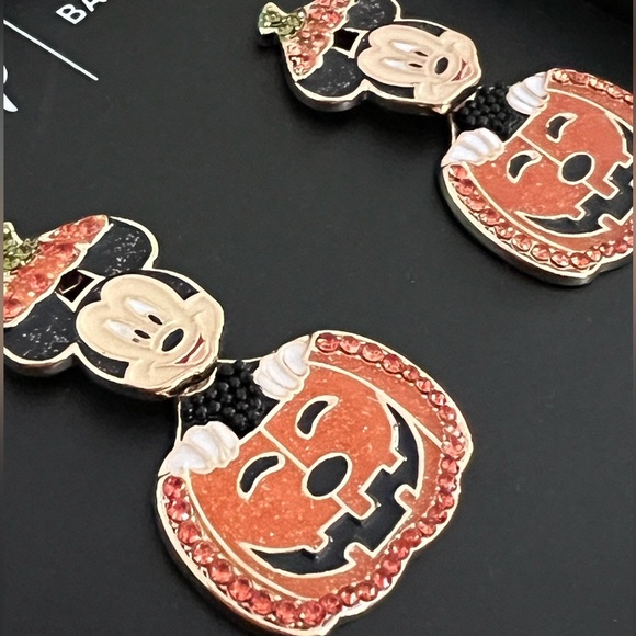 DISNEY X BAUBLEBAR • MICKEY MOUSE PUMPKIN • DANGLE EARRINGS - Picture 3 of 5